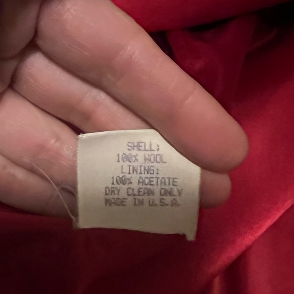 PENDLETON Vintage Red Long Wool Coat Luxury Old Money USA Classic Warm‎ Cozy 14 - Picture 7 of 10